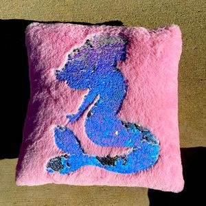 Justice mermaid pink pillow